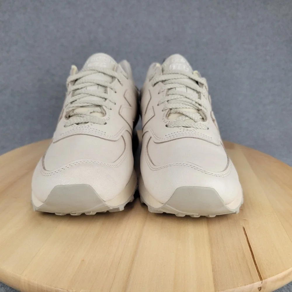 New Balance 576 Made‎ in England Mens 7.5 Off White Leather Sneakers OU576OW